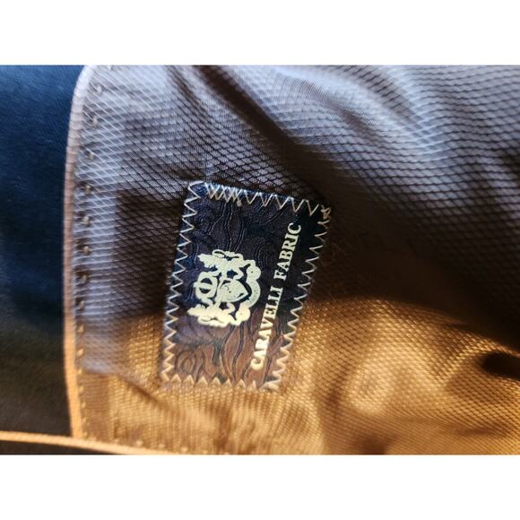 MENS 2 BUTTON SUPER 150S BLACK WOOL FEEL SUIT FLAT FRT PANT - Picture 3 of 5